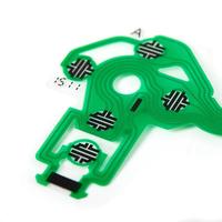 Boutons de remplacement sans fil verts, circuit imprimé, film conducteur, clavier flexible EVA pour manette de jeu Dualshock 4 Pro Slim