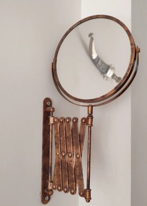 Vintage Makeup <b>Mirror</b>, Two Sided Vanity Makeup Magnification <b>Mirror</b>, <b>Shaving</b> <b>Mirror</b>,Accordion <b>Bathroom</b> <b>Mirror</b>, Wall <b>Mirror</b> - Product Image 2