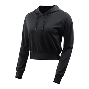 เสื้อครอปแบบสวมหัวสำหรับผู้หญิงเสื้อครอปแบบสวมหัวทำจากผ้าฝ้ายโพลีเอสเตอร์เทอร์สำหรับผู้หญิง - Product Image 1