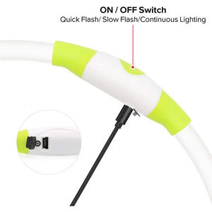 Collar LED de Lujo para Perros, Recargable por USB, con Luz Intermitente de Seguridad, Correa de TPU, Poliéster y Silicona para Gatos - Product Image 3