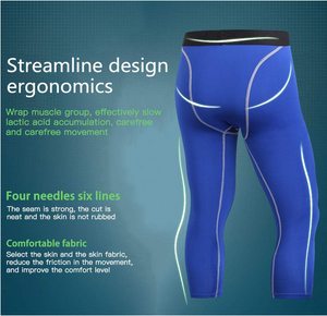 Short Capri Compression 3/4 pour homme Baselayer Cool Dry Sports Tights Leggings - Product Image 5