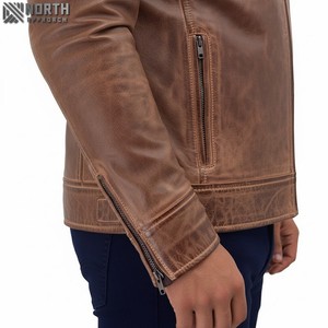 Nouveau style vestes en cuir chaudes d'hiver pour hommes veste à manches longues confortable et élégante de haute qualité personnalisée de couleur bleue pour hommes - Product Image 3