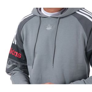 Adidas Originals Spirit Fb Oh Hood Felpe Attive da Uomo con Cappuccio Colore: Grigio Tre/Carbonio 100% Autentico - Product Image 5