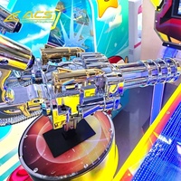 Simulateur de tir à pistolet d'arcade intérieur personnalisé ACS de haute qualité pour 2 joueurs avec écran 32 pouces, monnayeur, en métal, version anglaise