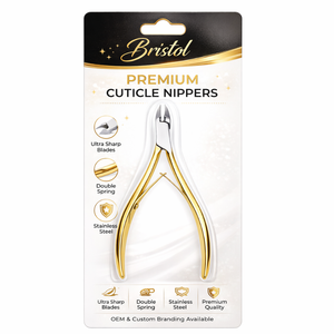 Coupe-cuticules en acier inoxydable avec logo personnalisé, coupe-ongles de précision, outil de manucure et pédicure durable, antidérapant, OEM - Product Image 6