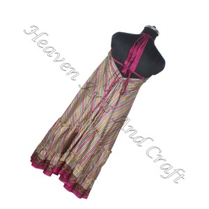 Hippy Boho comprar al por mayor Lott de diseñador hecho a mano señoras desgaste Vintage seda Maxi vestido señoras elegante cena vestido sin mangas - Product Image 4