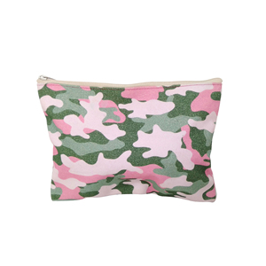 Bijoux en toile de coton biologique recyclé conçu sur mesure sac à cosmétiques fil pour femmes fermeture ouverte accessoire de mode personnalisé - Product Image 1