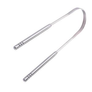 Grattoir de nettoyage de langue buccale en acier inoxydable pour une haleine fraîche et une hygiène buccale Outil de nettoyage de langue réutilisable pour adultes - Product Image 1