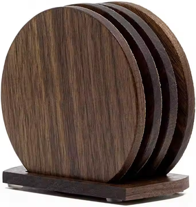 Posavasos de nogal, superventas, posavasos de madera, posavasos de uso doméstico disponible en la India por Crescent Crafts - Product Image 1
