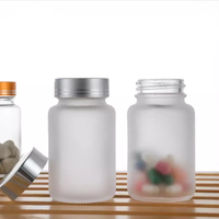 Logo personnalisé 100cc PET sérigraphie bouteilles de capsules de supplément vitaminique vides bouteille de pilules en plastique cylindrique pour la médecine