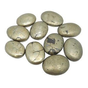 Pyrite en cristal Pierre de palmier Pierre naturelle de guérison Pierre de galet Palmier sculpté Quartz Agate Cristal Pierres de palmier - Product Image 6