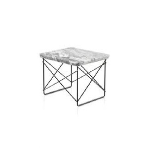 Mesa auxiliar moderna de mármol negro Alnana con base de alambre cromado, muebles minimalistas para sala de estar - Product Image 4