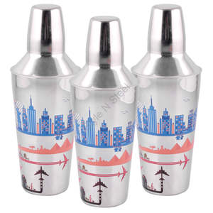 Coctelera Regular 500-700 ml Capacidad Acero Inoxidable Metal Diseño Impreso - Product Image 3