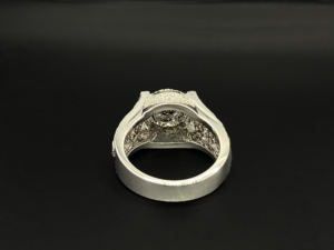 Moissanite Luxury King <b>Ring</b> Unisex 925 Silver DEF 0.5 Carat Prong Setting Heavy Hip Hop <b>Ring</b> - Product Image 2
