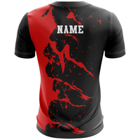 Kaos Olahraga Pria Rajut Polyester Cepat Kering Kerah Bulat Lari Bernapas Sablon Custom Atasan Jersey Training Atletik