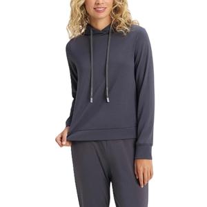 Premium Terry Cotton Women's Slim Fit Hoodie Casual <b>String</b> Pullover Custom Logo Breathable Blank Yoga <b>Top</b> No Pocket Split Hem - Product Image 1