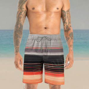 กางเกงขาสั้นระบายอากาศแห้งเร็วผ้าคอตตอน100% เรียบไซส์พลัสไซส์สำหรับว่ายน้ำชายหาด - Product Image 6