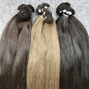 VQ Hair Qualité supérieure 100% Extensions humaines vietnamiennes vierges Kératine Pointe plate Cuticule alignée Machine Double trame Toutes les couleurs - Product Image 5