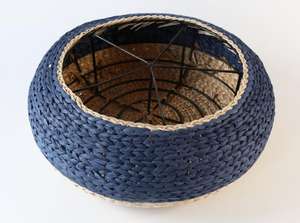 Haute qualité jonc de mer eau jacinthe pouf banc de rangement pouf chaise pouf naturel sûr osier rond thé Table sièges - Product Image 3