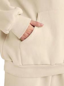 Dernière conception OEM Survêtements d'hiver pour femmes 100% Coton Survêtement Respirant Pull Survêtement Jogging Costume 2025 - Product Image 3