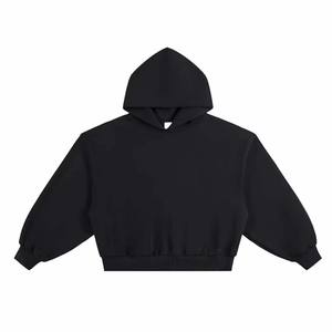 Poids lourd sans cordon pull à capuche logo personnalisé français 100% coton surdimensionné hommes sweats à capuche pour hommes - Product Image 6