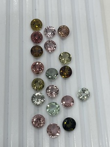 หินทัวร์มาลีนทรงกลมหลากสีธรรมชาติคุณภาพดีทำความสะอาดภายในออปติคัลเทคนิคพิเศษอัญมณีแร่สอบเทียบ - Product Image 3