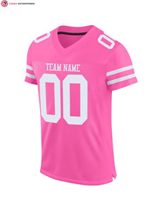 Camiseta de fútbol auténtica de malla de sublimación Blanca Rosa de alta calidad personalizada - Product Image 4