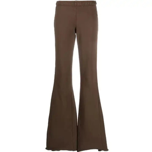 Custom 100% Cotton <b>Cropped</b> Hoodies and Flared Sweats Tall Girl Clothing Unisex Acid Wash Flared Track <b>Pants</b> Tracksuits - Product Image 6