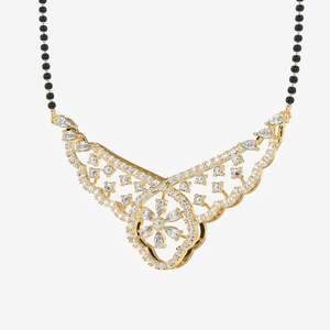 สร้อยคออินเดียทอง 14K สำหรับผู้หญิง ประดับเพชรโมอิสซาไนต์ เครื่องประดับสะสมทางวัฒนธรรม - Product Image 2