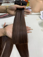 Cabello Virgen de Doble Trama de la Mejor Calidad, Liso Natural, para Color de Cejas, Paquete de Cabello de 10 Pulgadas con Cierre, 100% Cabello Humano Vietnamita