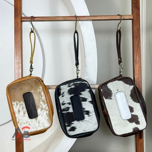 Boîte à mouchoirs en cuir de vachette de luxe, nouvelle, avec distributeur de lingettes humides, pratique pour la maison, le bureau, la salle de bain, la décoration de voiture, pour le rangement des mouchoirs - Product Image 1