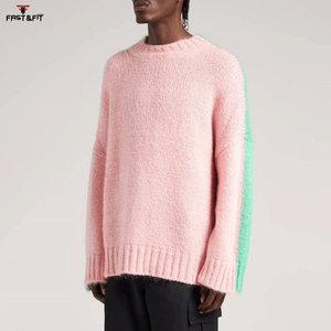 Pull d'hiver pour homme, tendance, à col rond, tricoté, anti-rides, anti-bouloches, séchage rapide, dernière collection d'usine, vente chaude - Product Image 2