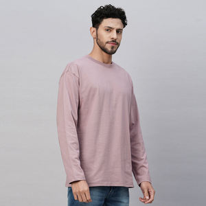 T-shirt décontracté urbain à manches longues en polyester et coton 230 GSM, respirant et structuré, personnalisable, OEM, marque privée, fournisseur d'usine - Product Image 4