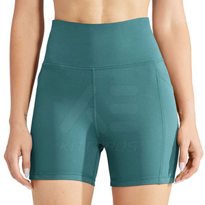 Shorts de yoga pour femmes KATBROS INDUSTRY, design personnalisé, best-seller, résistants, respirants, en Spandex/Polyester, taille élastique mi-haute - Product Image 1