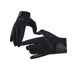 Gants d'équitation en tissu noir en cuir avec Logo personnalisé pour équitation, gants d'équitation de bonne qualité - Product Image 2