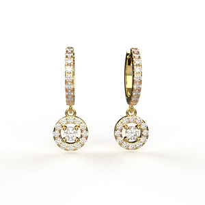 อะวาตาร์18K โกลด์มอยส์ซอไนต์บาหลีห้อยต่องแต่ง - Product Image 2