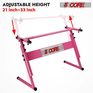 Soporte de Teclado de 5 Niveles Ajustable, Estilo Z, Metálico, para Piano Eléctrico, Capacidad de 330 lb, Plegable - Product Image 2