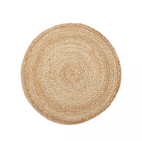 Qualité supérieure directement de l'usine, 100% jute, réversible, moderne, carré, moyen (0,4-0,6 pouces) Tapis à motif uni, épaisseur et taille personnalisées
