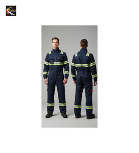 Tiras reflectantes de algodón 80%, mono de manga larga de una pieza, ropa de trabajo bordada, traje de protección laboral para ropa de soldadura - Product Image 6