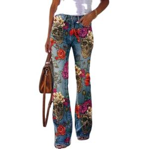 Jean en toile déchiré pour homme, coupe droite, taille mi-haute, extensible, style décontracté, anti-plis, tendance urbaine - Product Image 5