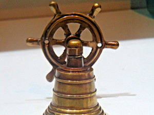 Latón macizo 2 \ "Calidad Estilo religioso Acabado en bronce Técnica pulida Campana de barco montada en la pared Campana colgante Marina Artesanía de metal - Product Image 6