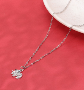 Modern Minimalist Charm Pendant <b>Chain</b> Necklace for Women Girls Customizable with Diamond Pearl for Parties Fashionable Gift - Product Image 1