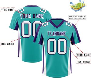 Conjunto de camiseta de fútbol americano para adultos jóvenes, logotipos personalizados, números de jugador, técnicas impresas de manga corta para deportes de equipo - Product Image 2