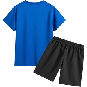 Men's Casual Summer Short-Sleeved T-Shirt Solid Breathable 100% Cotton Knitted Casual Shorts Set Wholesale - Product Image 6