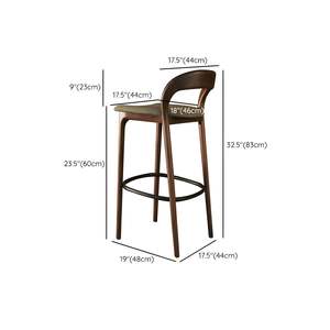 Tabouret <span class=keywords><strong>de</strong></span> <span class=keywords><strong>bar</strong></span> moderne en bois massif rembourré <span class=keywords><strong>avec</strong></span> <span class=keywords><strong>dossier</strong></span> incurvé et siège en tissu <span class=keywords><strong>pour</strong></span> restaurant, café et <span class=keywords><strong>bar</strong></span> - Product Image 6