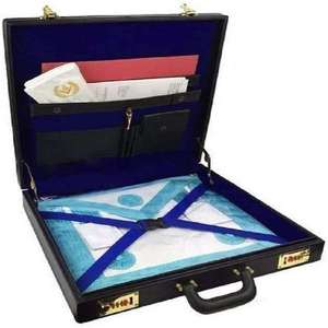 กระเป๋าเอกสาร Masonic Regalia สำหรับหัตถกรรมมาสเตอร์เมสันหนังแท้ - Product Image 2