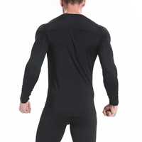 T-shirt à manches longues de compression pour homme, en spandex et polyester, séchage rapide, respirant, couche de base pour l'hiver