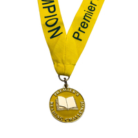 Medalla de Esmalte Suave de Metal Personalizada para Premio Escolar de Desafío de Lectura