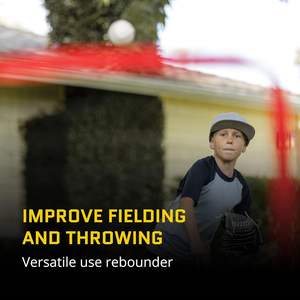 For Best Seller IRIS Pitch Back Baseball and Softball Pitching <b>Net</b> and <b>Rebounder</b> Black Metal - Product Image 5