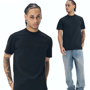 Ropa de fabricante, logotipo personalizado impreso, alta calidad, 100% algodón, ropa de calle de verano para hombre, Camiseta de cuello redondo de gran tamaño para hombre - Product Image 1